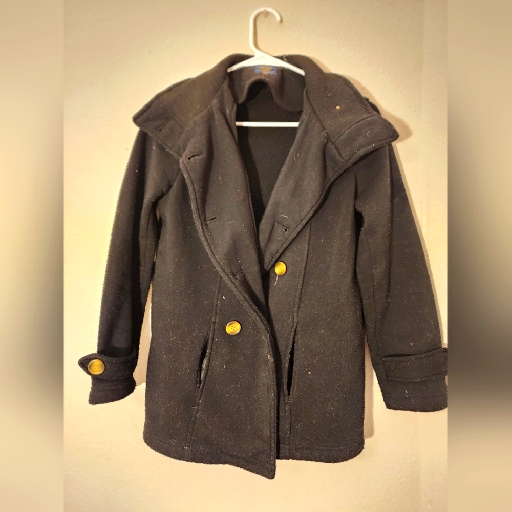 Cavalini's Original Black Button Pea Coat